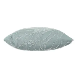 Cuscino divano foglie petrolio 45x45 cm microfibra