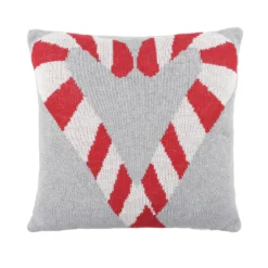 Cuscino divano natalizio 40x40 cm Bastoncini cuore