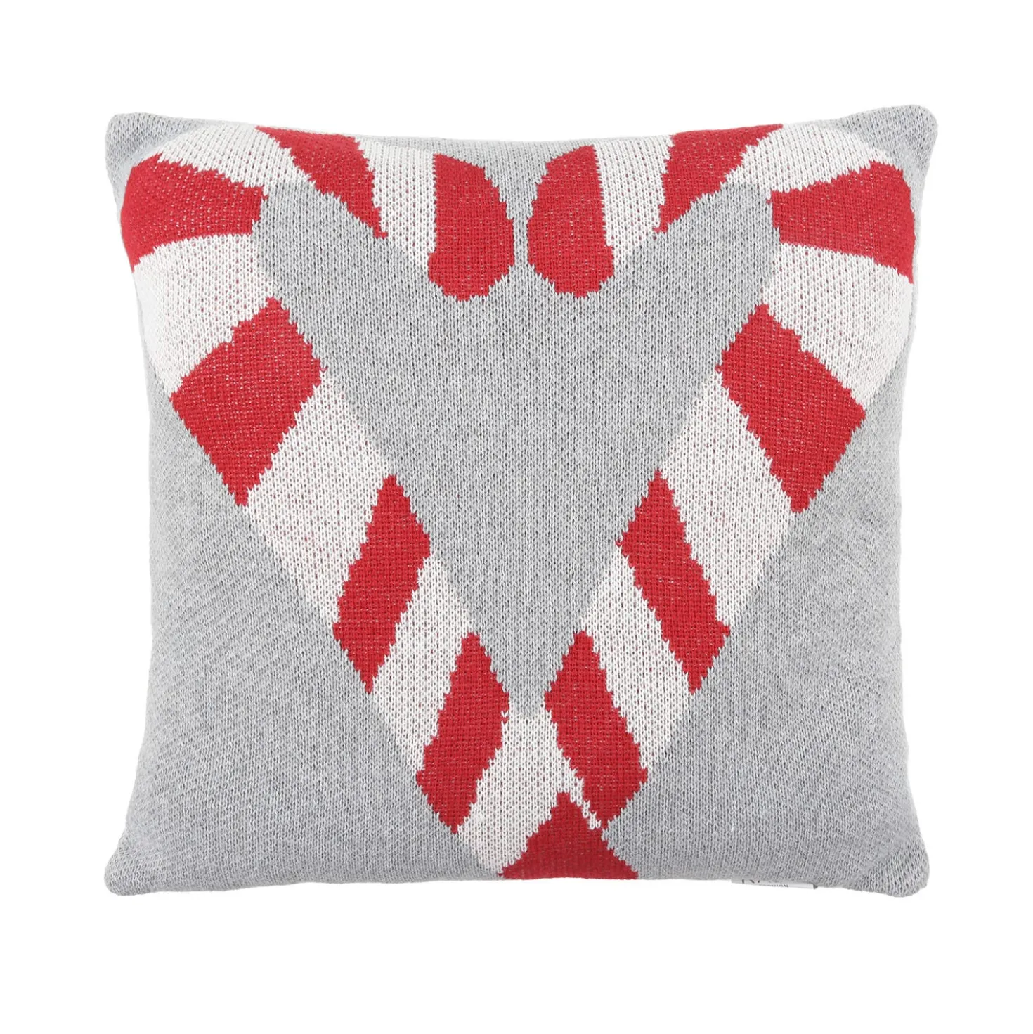 Cuscino divano natalizio 40x40 cm Bastoncini cuore
