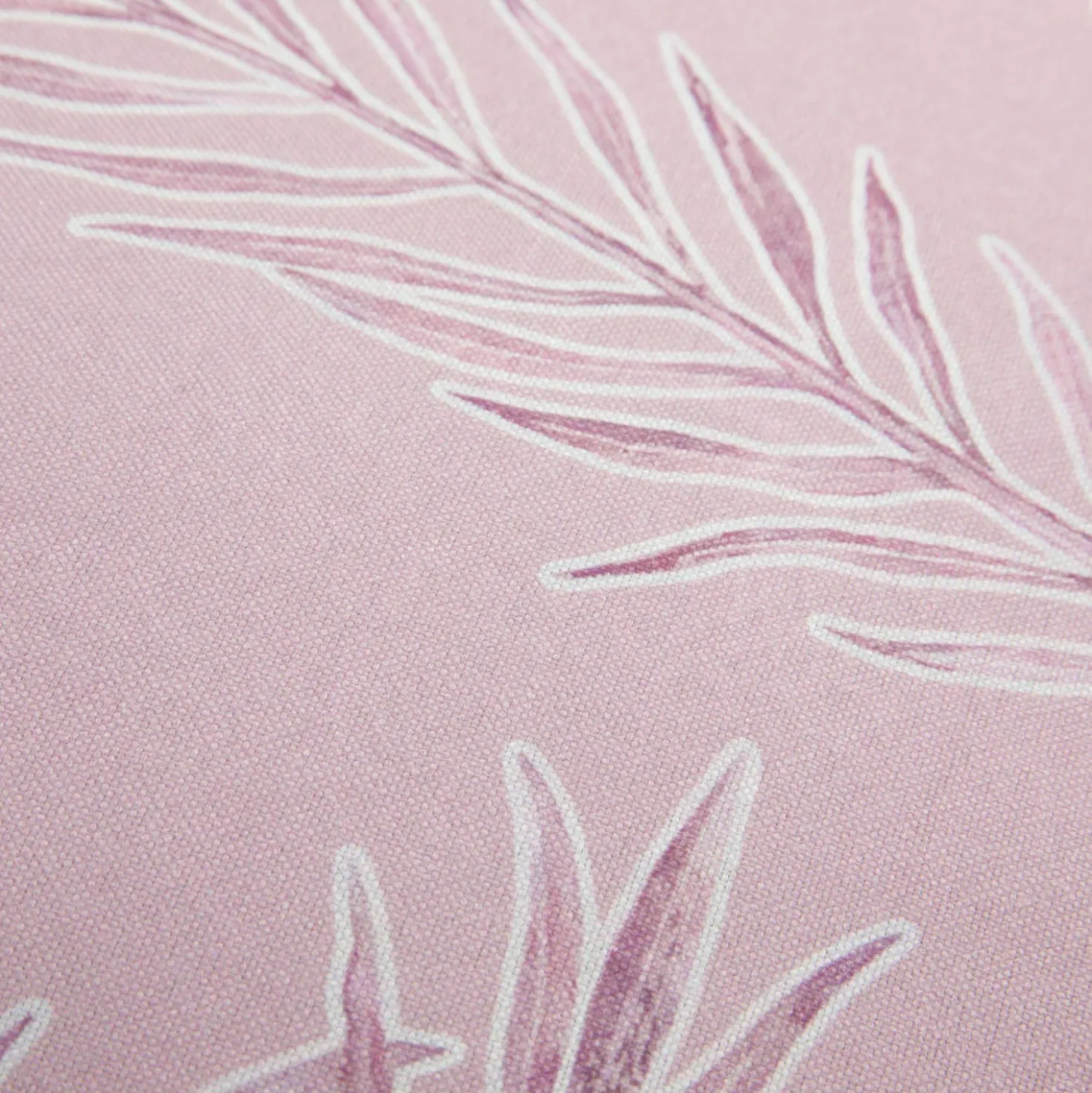 Cuscino divano rosa 45x45 cm foglia