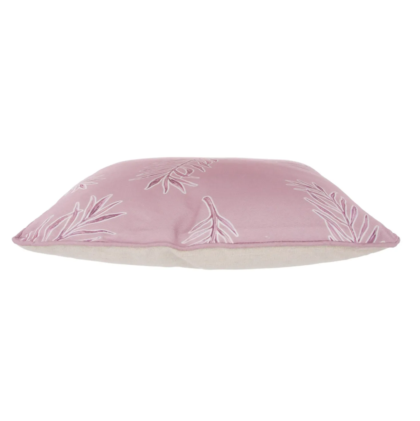 Cuscino divano rosa 45x45 cm foglia