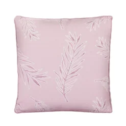 Cuscino divano rosa 45x45 cm foglia