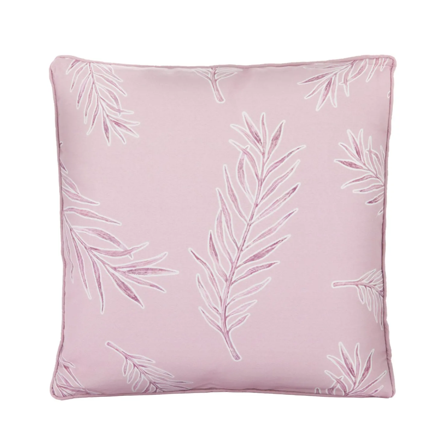 Cuscino divano rosa 45x45 cm foglia