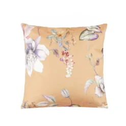Cuscino divano velluto 50x50 cm ocra fiori