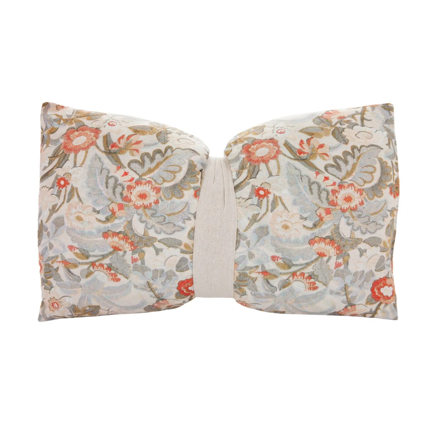 Cuscino divano 33x50 cm fiori corallo