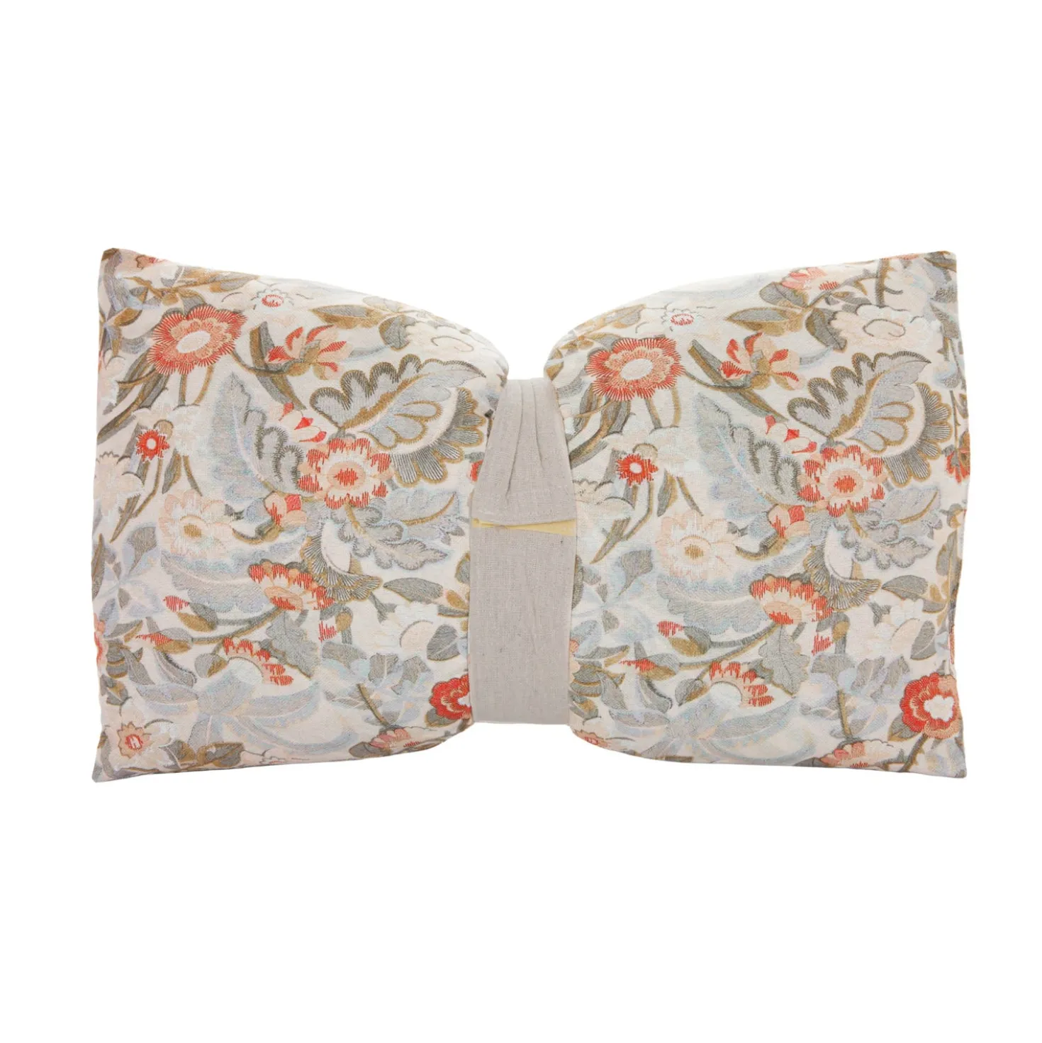 Cuscino divano 33x50 cm fiori corallo