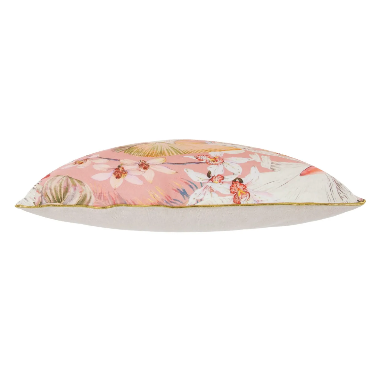 Cuscino divano 45x45 cm fiori e piume