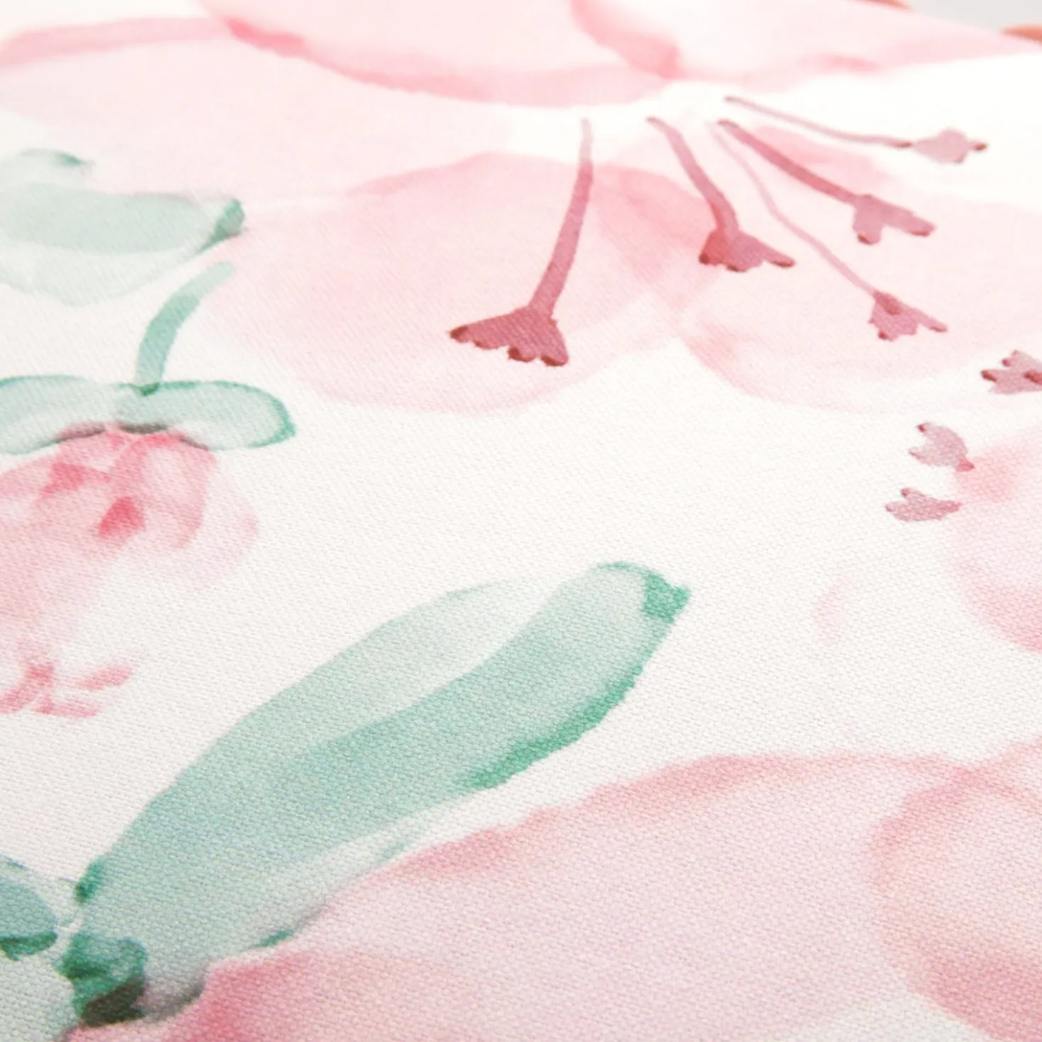Cuscino divano 45x45 cm fiori rosa