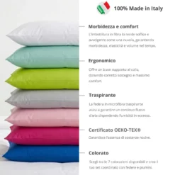 Cuscino guanciale fiocco memory Softy blu