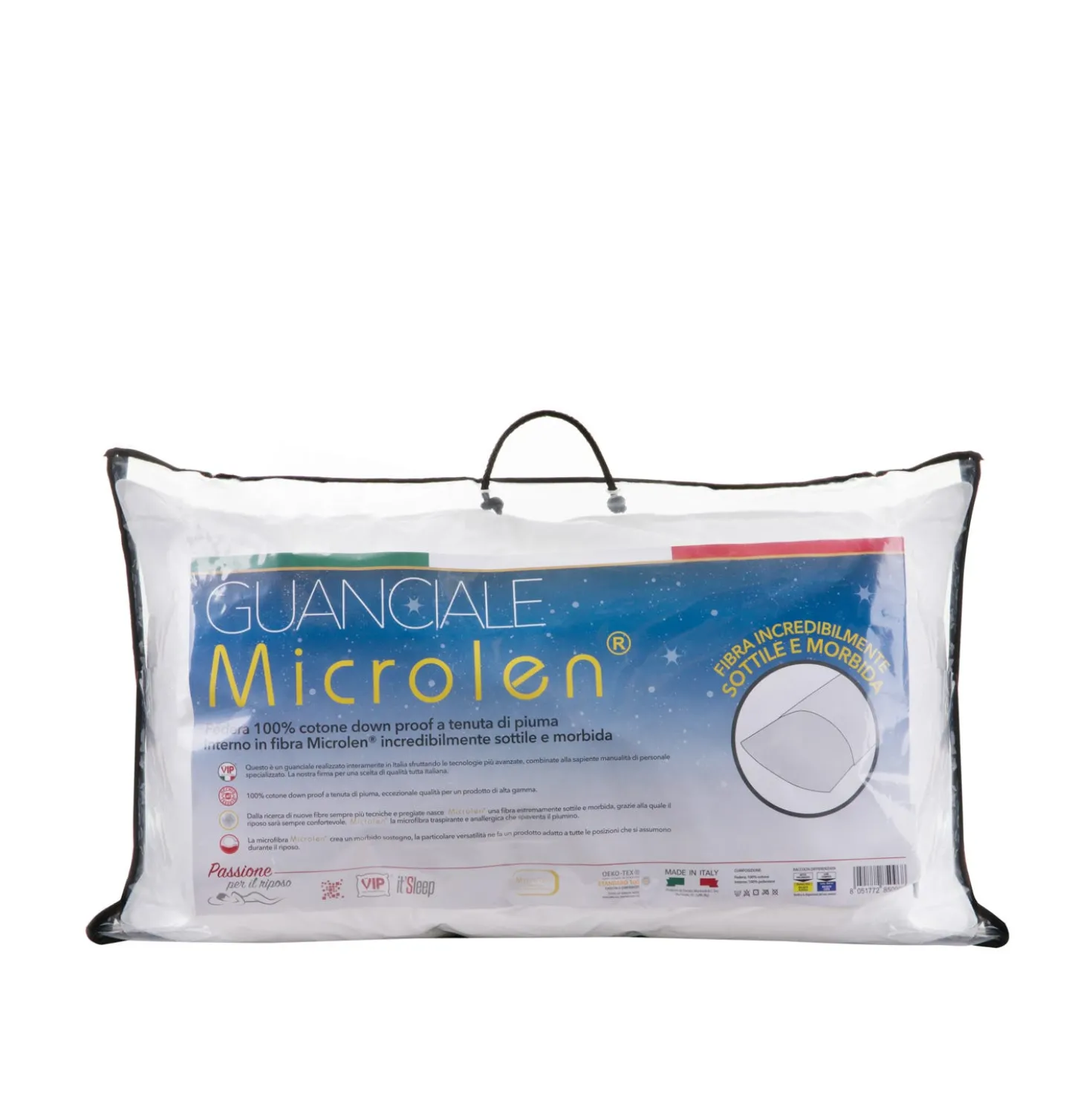 Cuscino guanciale in morbida fibra Microlen