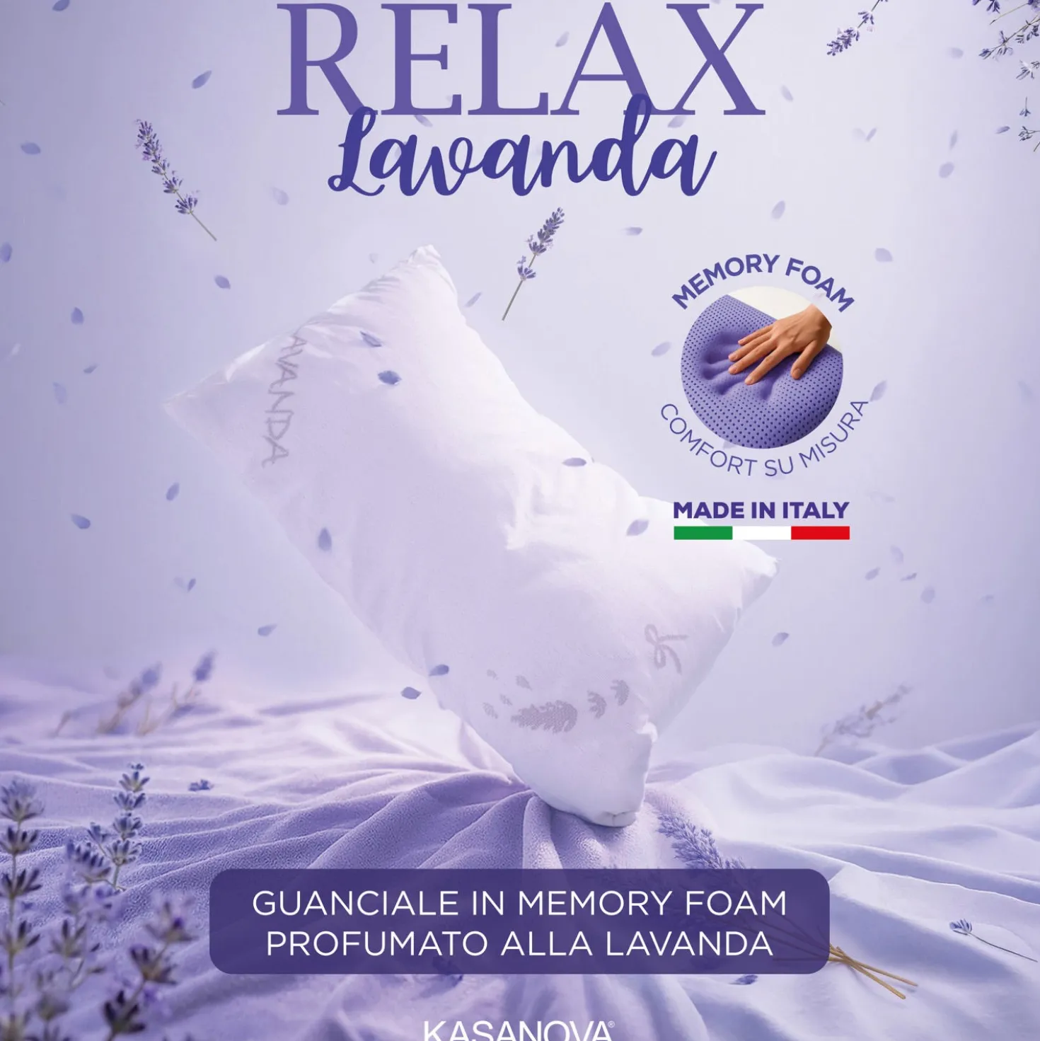 Cuscino guanciale profumato Lavanda memory
