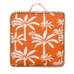 Cuscino materasso idrorepellente 40x40 cm palme arancio
