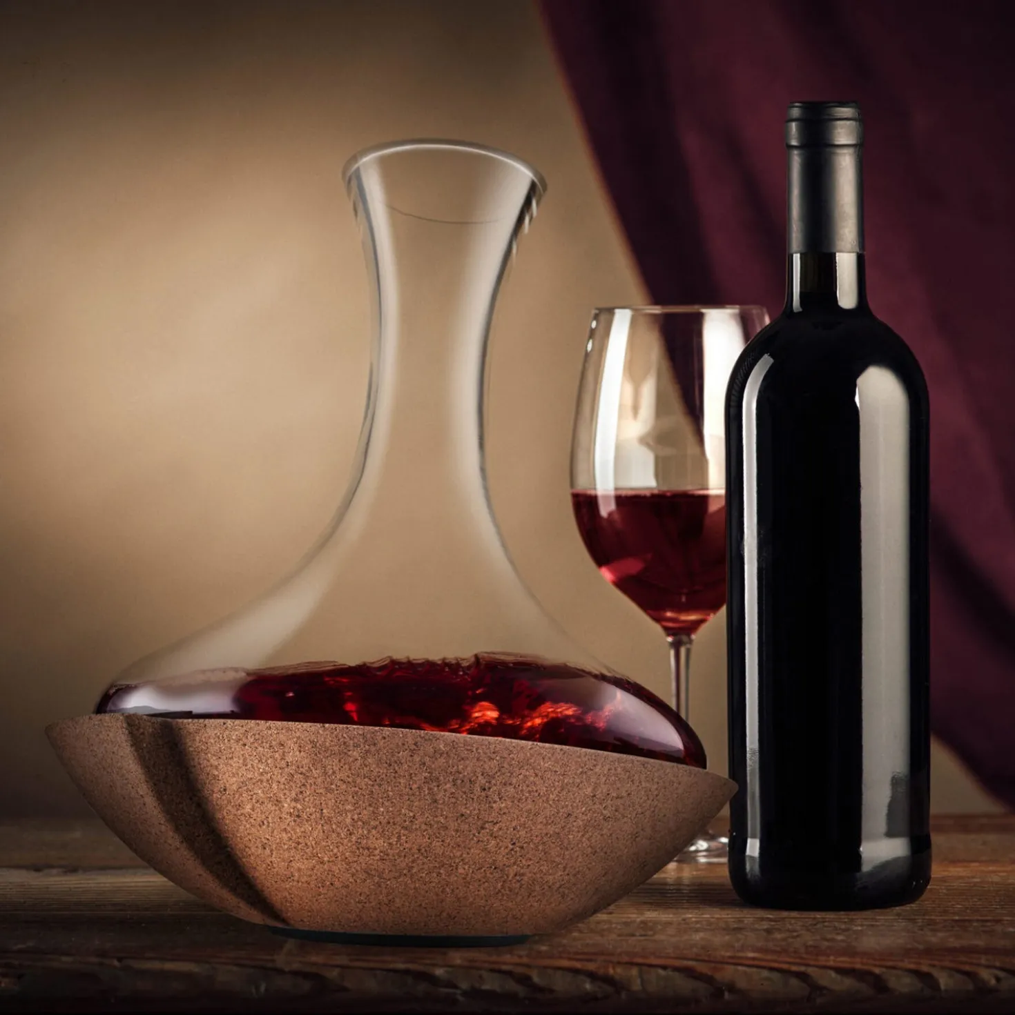 Decanter in vetro e sughero 1,5 lt Vacu Vin