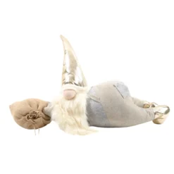 Decorazione babbo natale con sacco 55x75x25 cm, bianco