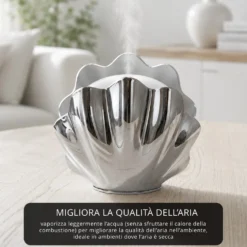 Diffusore conchiglia con cromoterapia cromato