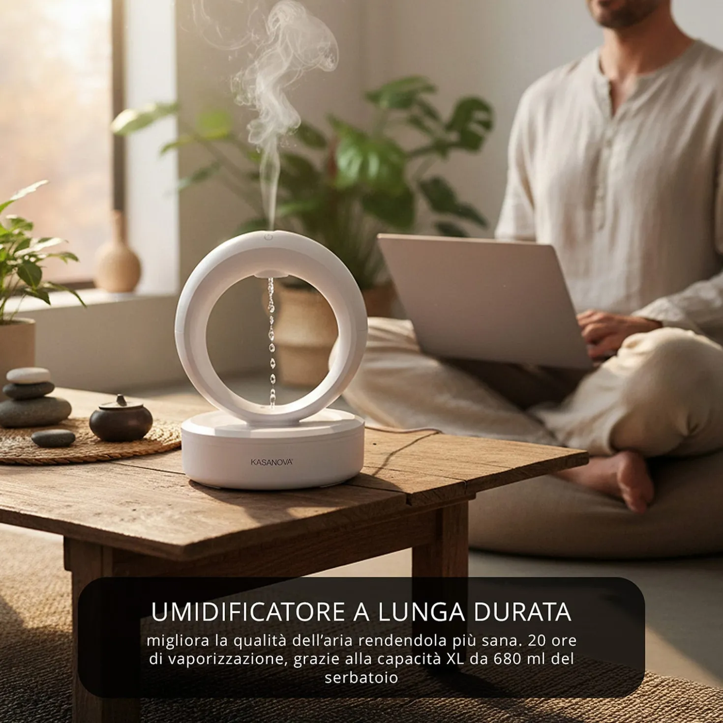 Diffusore elettrico goccia antigravità 680 ml