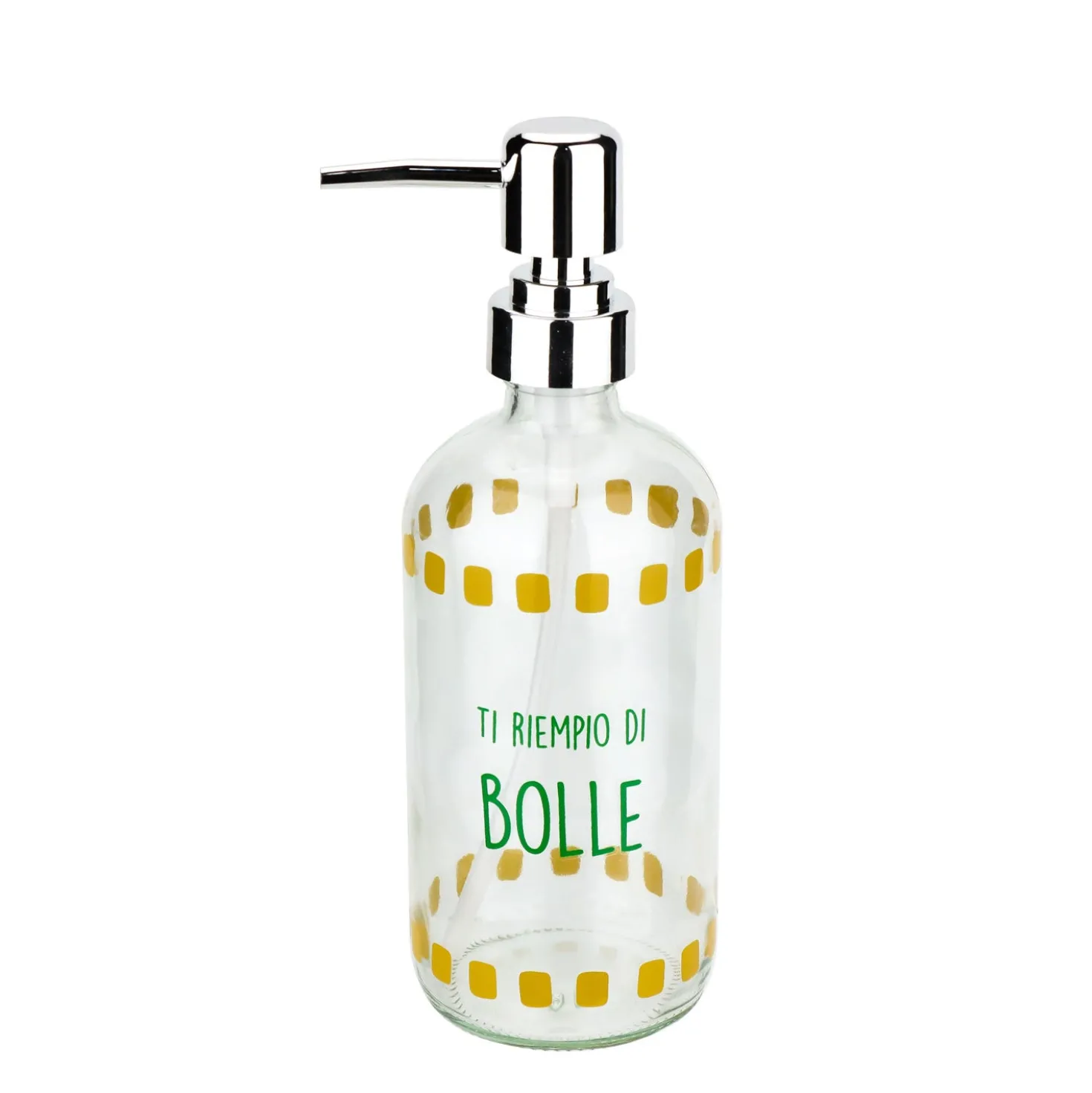 Dispenser sapone vetro 500 ml Bolle Color Bloom
