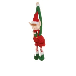 Elfo Natale pupazzo da appendere 74 cm