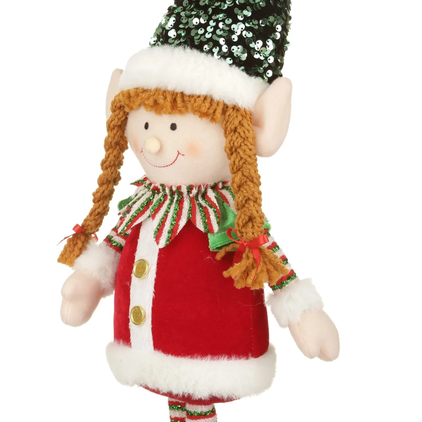 Elfo natalizio donna in piedi 71 cm