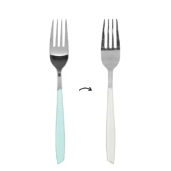 Forchetta da tavola sfusa bicolore azzurro e bianco