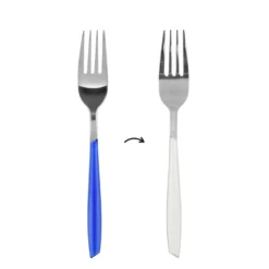 Forchetta da tavola sfusa bicolore blu e bianco