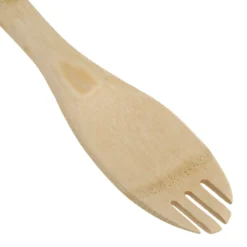 Forchettone in legno di bambù 30 cm manico rombi