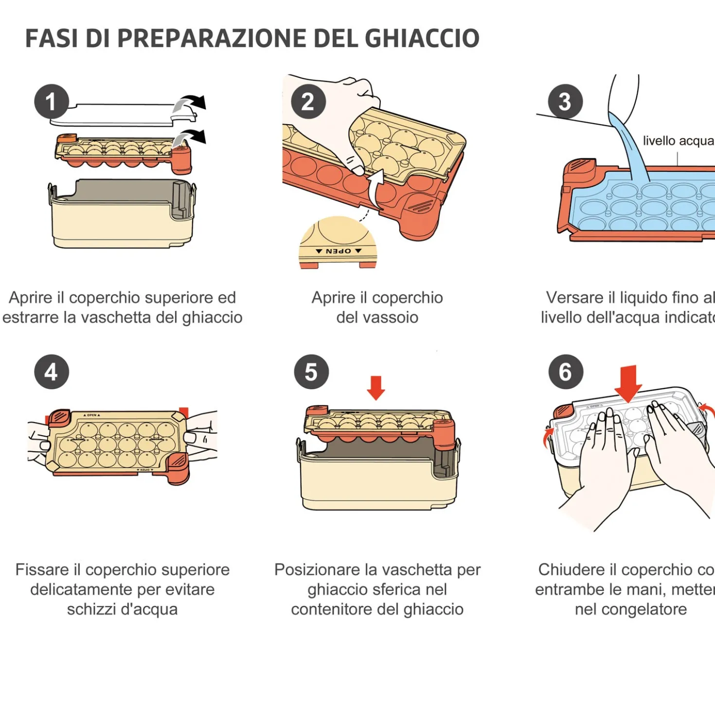 Formaghiaccio 16 sfere con contenitore verde