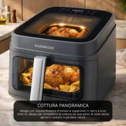 Friggitrice ad aria digitale 6,5 L doppia finestra