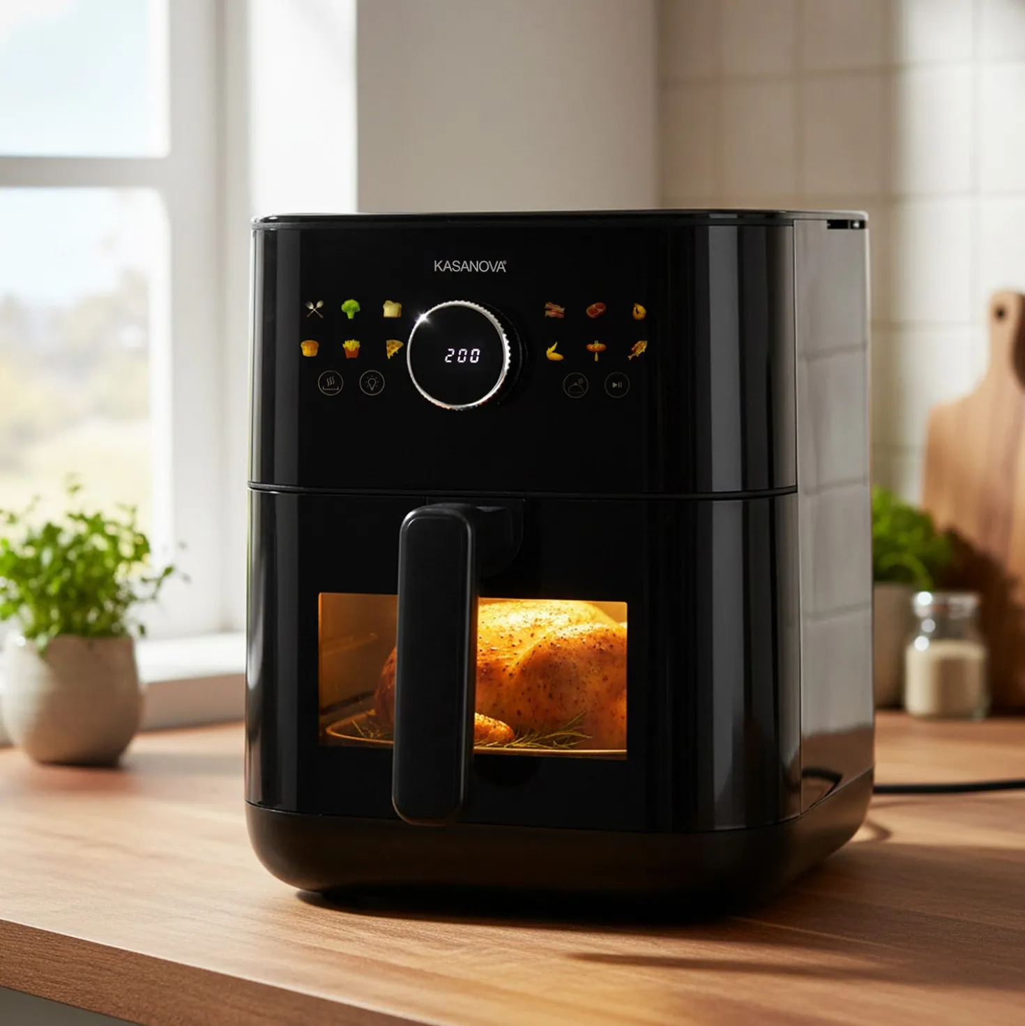 Friggitrice ad aria 6 L nera 1450 W