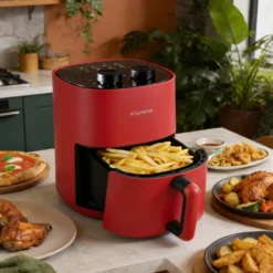Friggitrice ad aria 4,5 L 1400 W rossa
