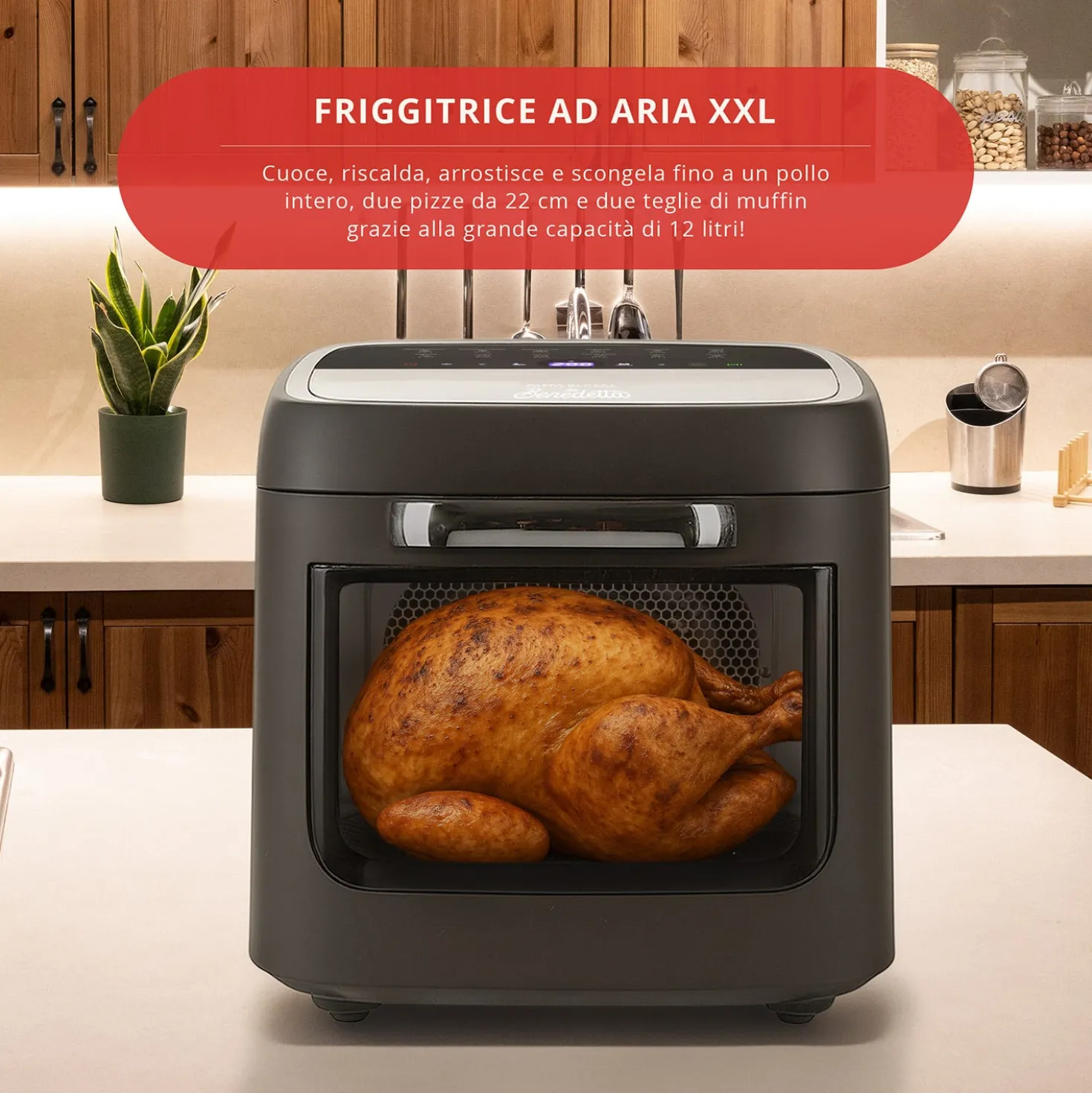 Friggitrice ad aria XXL 12 L 1800 W Fatto in casa da Benedetta