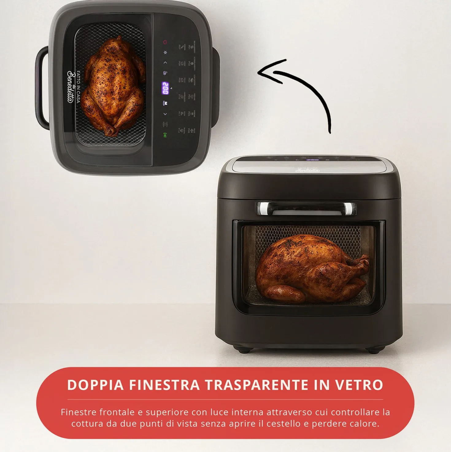 Friggitrice ad aria XXL 12 L 1800 W Fatto in casa da Benedetta