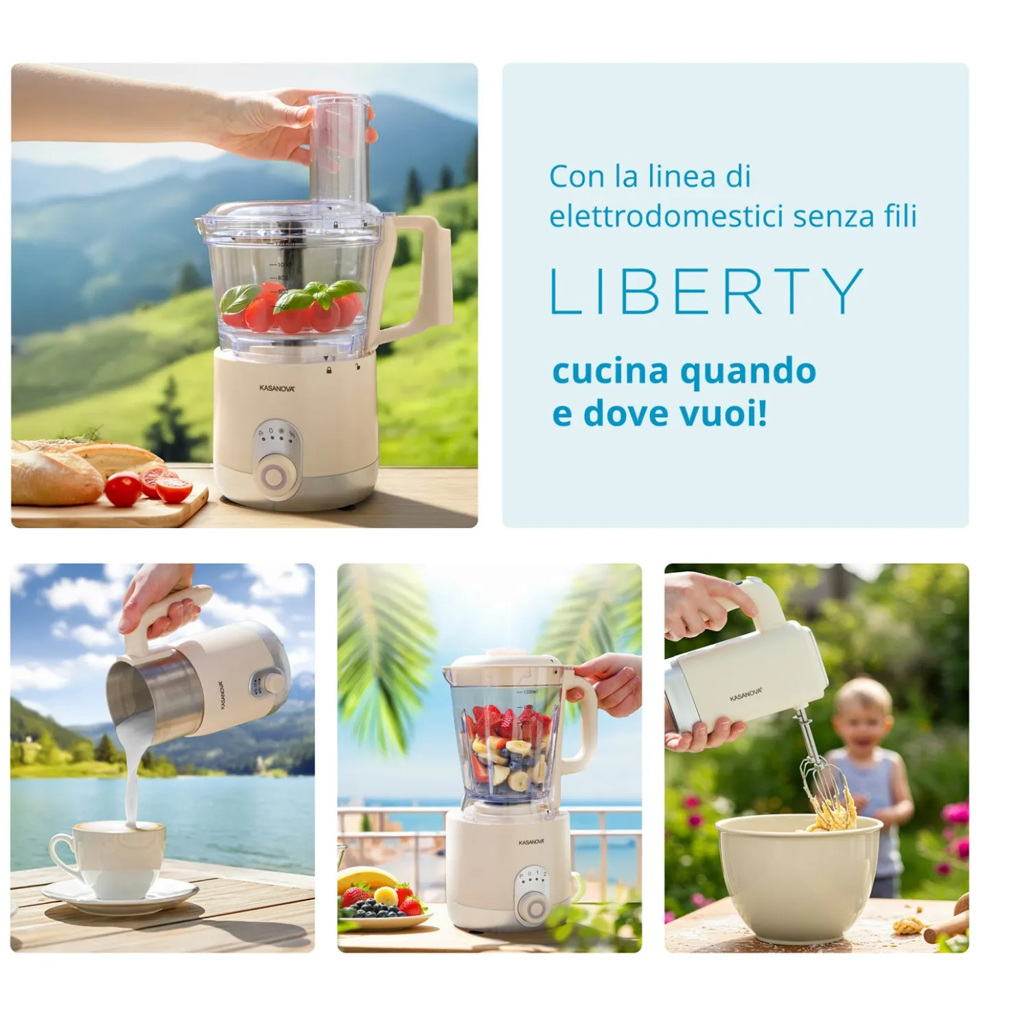 Frullatore a immersione senza fili 200 W Liberty senza batteria