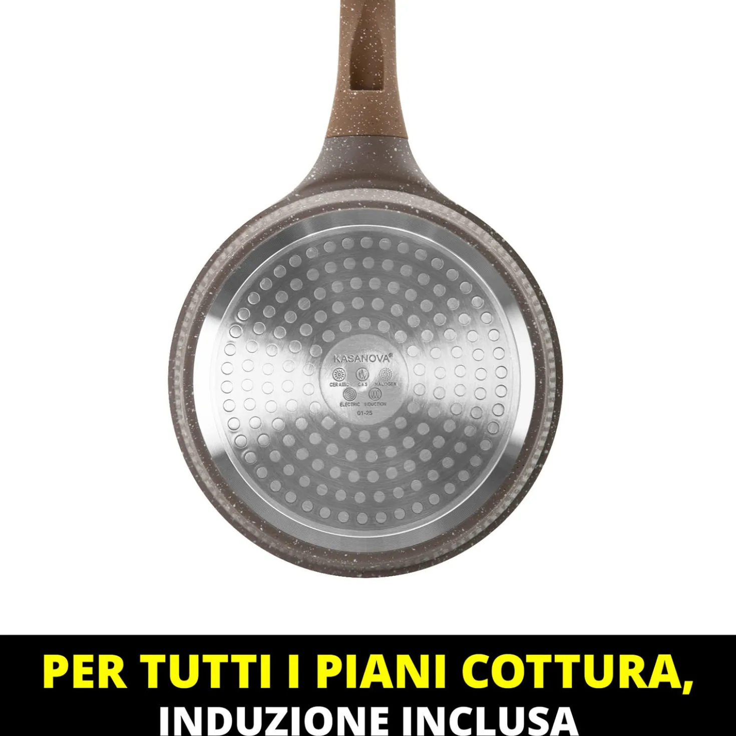 0% grassi casseruola 20 cm, con coperchio