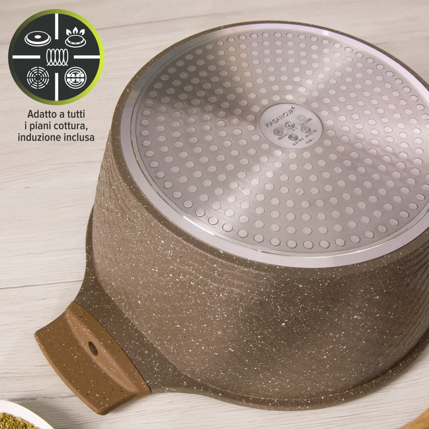 0% grassi tegame 28 cm, con coperchio