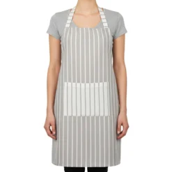Grembiule da cucina cotone tinto filo righe chiare