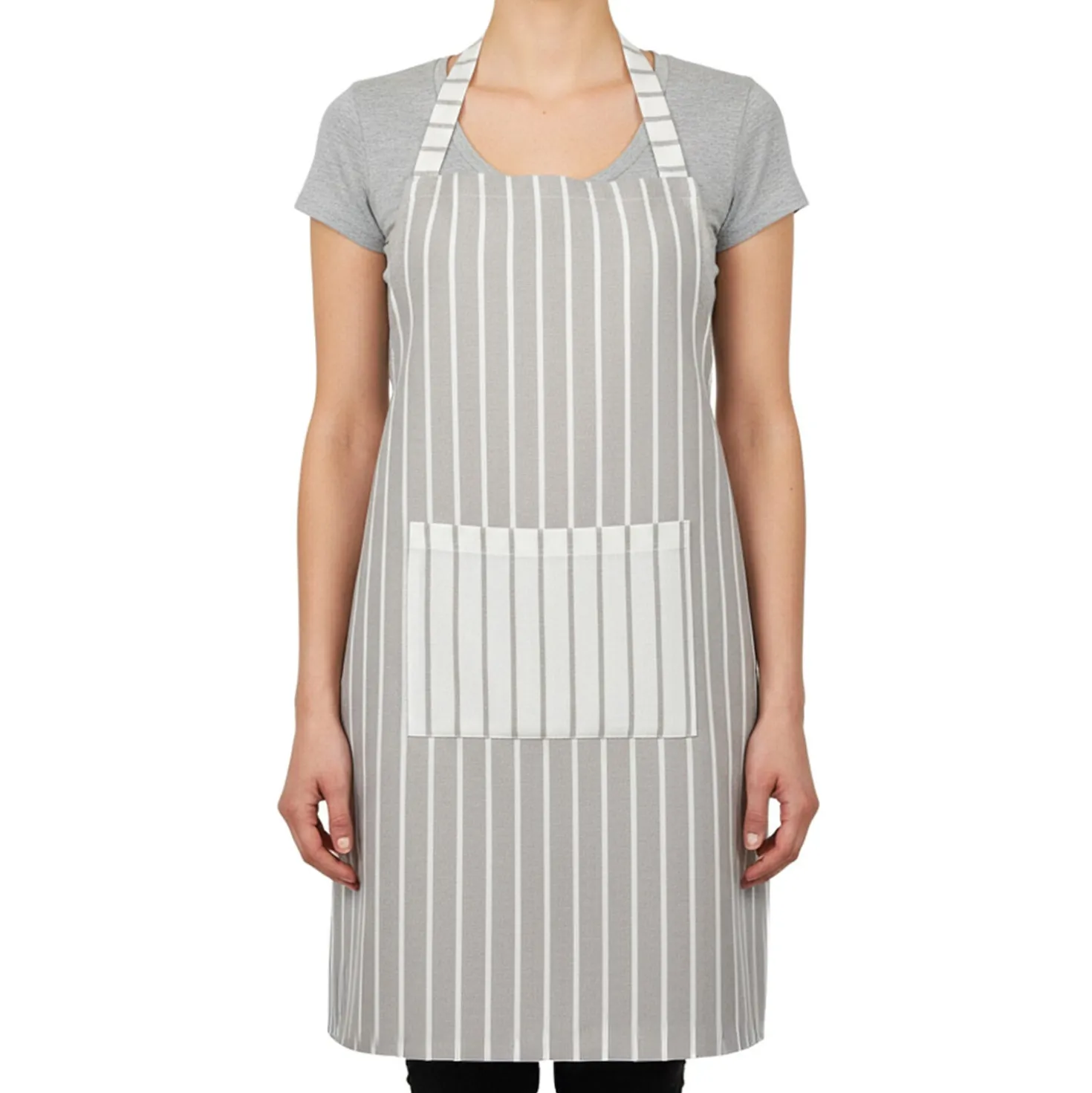 Grembiule da cucina cotone tinto filo righe chiare