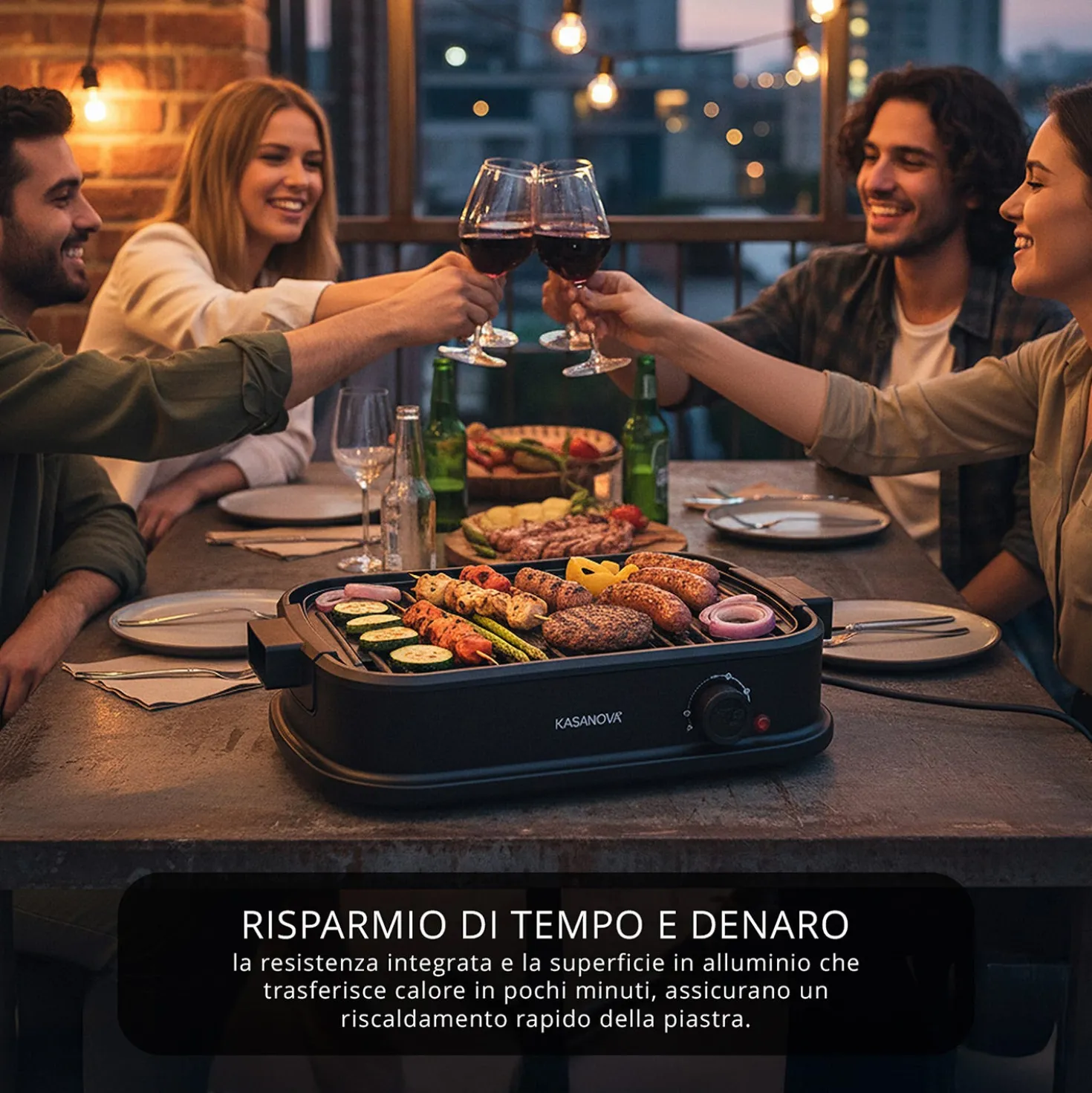 Griglia elettrica senza fumo 1800 W