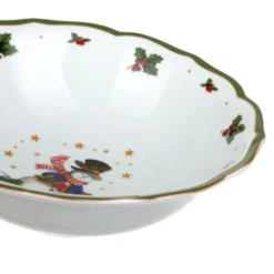 Insalatiera di Natale 23x7,5cm bordo verde