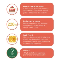 Kit 120 fogli carta forno forati per friggitrice ad aria Fatto in casa da Benedetta
