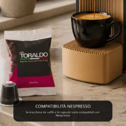 Kit Macchina caffè antracite e 100 capsule Classica Toraldo