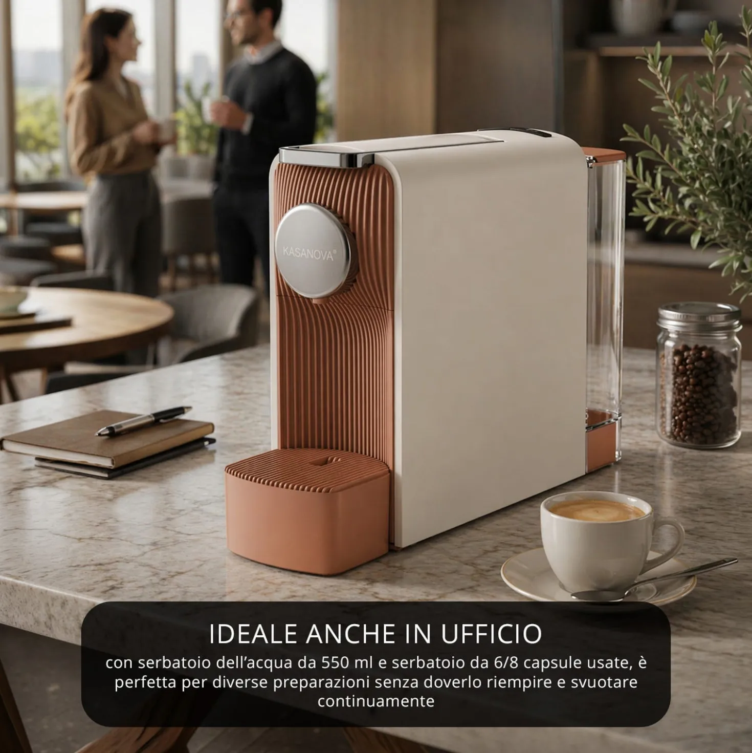 Kit Macchina caffè grigia e 100 capsule Classica Toraldo