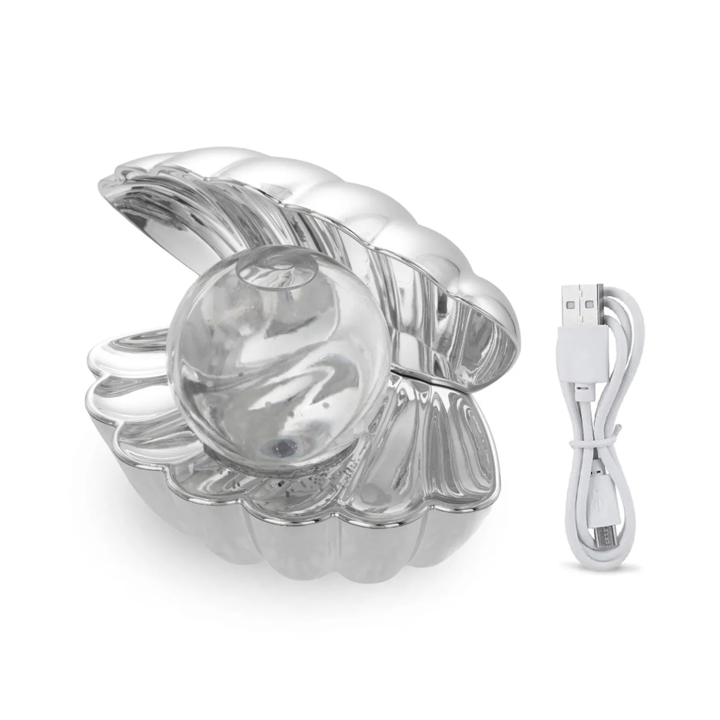 Lampada conchiglia LED con perla e cromoterapia