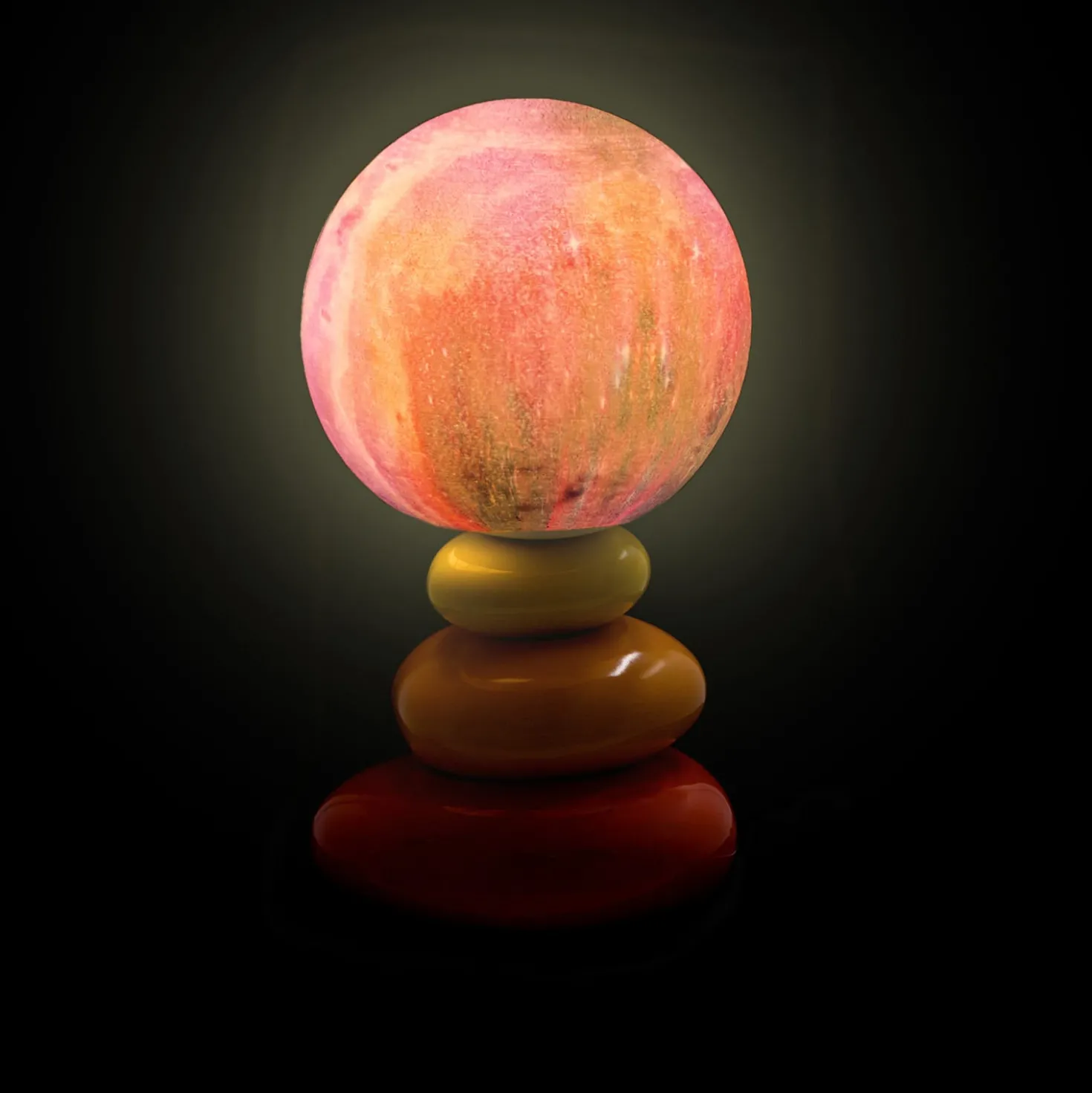 Lampada da tavola Pianeta ceramica con filo