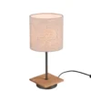 Lampada da tavolo con base in legno Elmau Trio