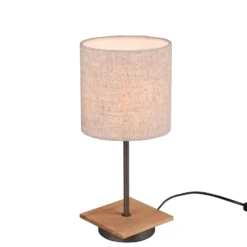 Lampada da tavolo con base in legno Elmau Trio