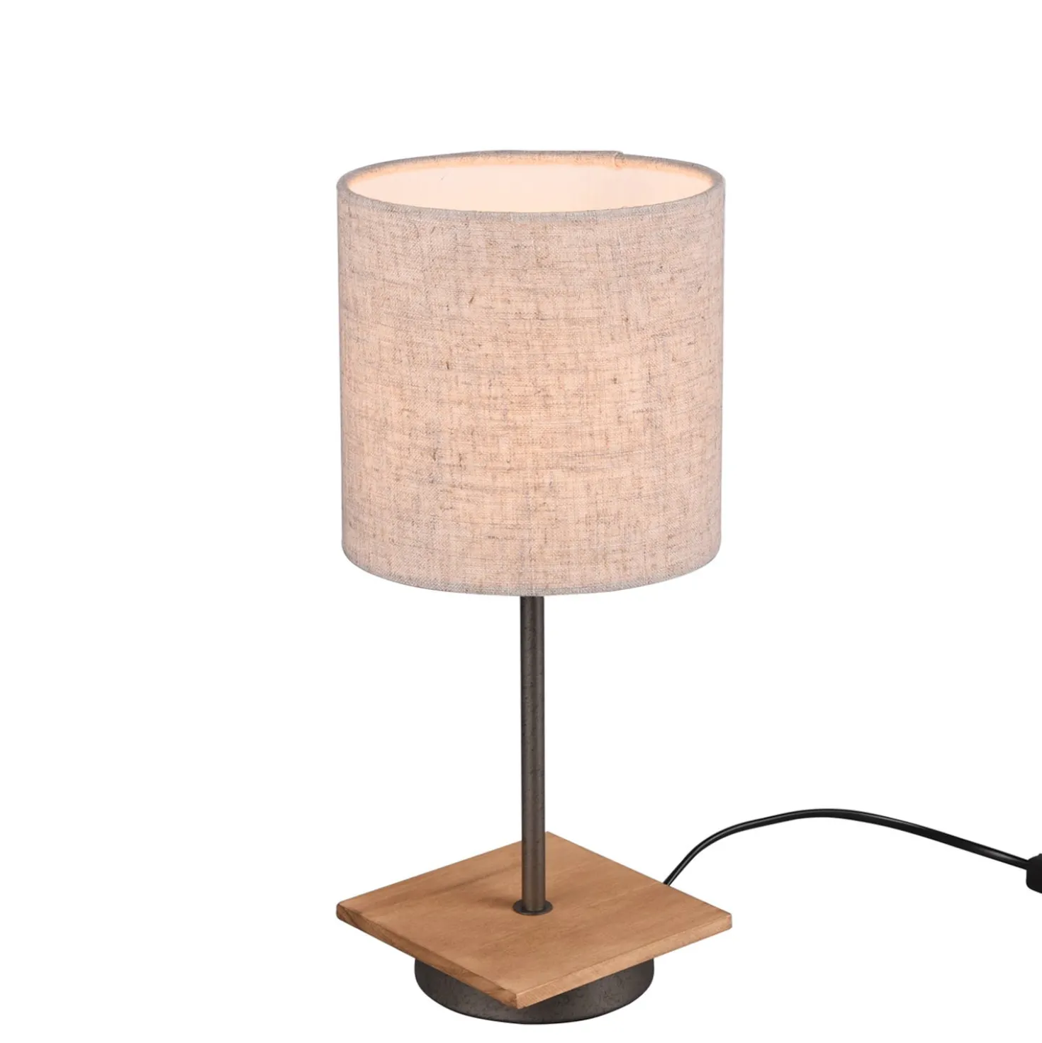 Lampada da tavolo con base in legno Elmau Trio