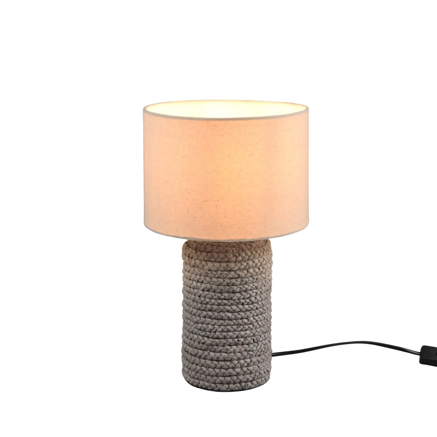 Lampada da tavolo in ceramica e tessuto Mala Trio