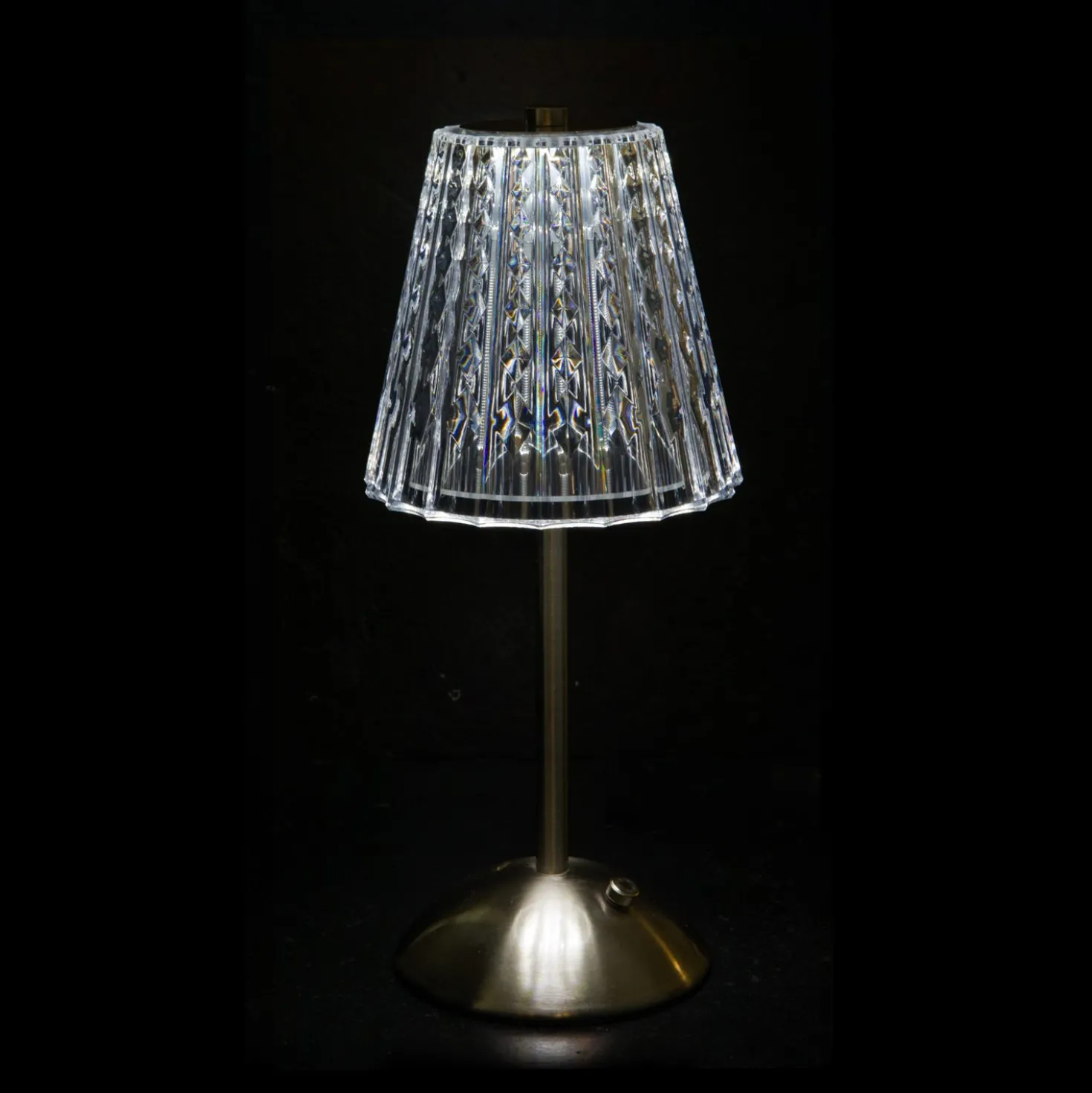 Lampada da tavolo LED touch cromata – 30 cm Diamond