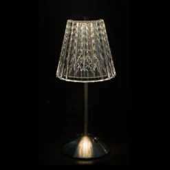 Lampada da tavolo LED touch cromata – 30 cm Diamond